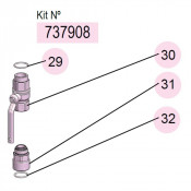 PDR – Kit raccord tournant + vanne à bille – Samoa