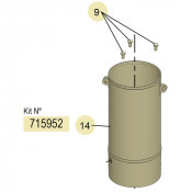 PDR – Kit réservoir + visserie – Pompe à pieds BP70 – Samoa