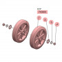 PDR – Kits roues CB50 (Ø 60 et 150 mm) et CB200 (Ø 200 mm) – Samoa