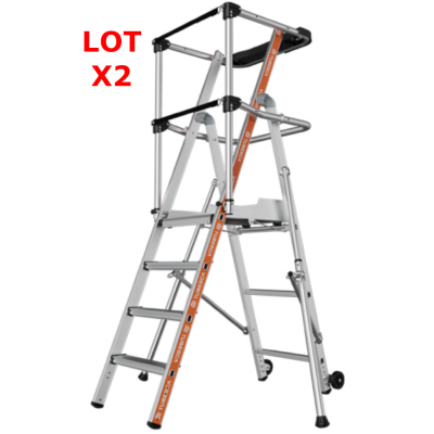 Lot de 2 plateformes de travail RAPTOR - Garde-corps sangles