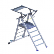 Plate-forme roulante et pliante PIRL autostable avec portillon saloon