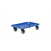 Plateau roulant de manutention avec roulettes pivotantes