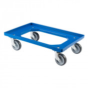 Plateau Roulant Plastique Bleu - 612x417mm - 250kg
