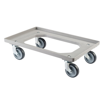 Plateau Roulant Plastique Gris - 612x417mm - 250kg