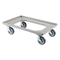 Plateau Roulant Plastique Gris - 612x417mm - 250kg
