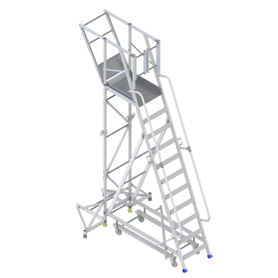 Escabeau pour maintenance face camion en aluminium