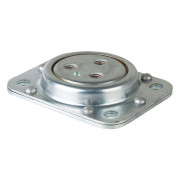 Platine Pivotante à Billes Acier - 105x80mm - 500kg