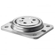 Platine Pivotante à Billes Acier - 138x109mm - 600kg