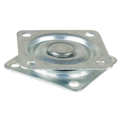 Platine Pivotante à Billes Acier - 57x57mm - 50kg