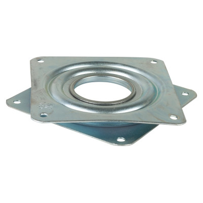 Platine Pivotante à Billes Acier - 81x81mm - 80kg