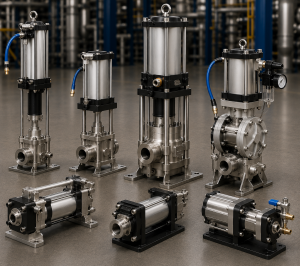 Pompes pneumatiques à piston : Lubrification et Process