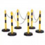 Kit de Poteaux et Chaîne Version Massive – Balisage Sécurité – Signalisation Mobile Industrielle