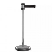 Poteau de guidage chromé à sangle - 2m