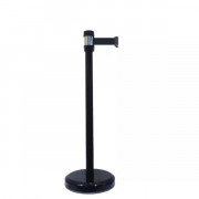 Poteau de guidage noir à sangle - 2m