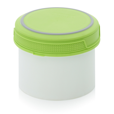 Pot plastique avec couvercle vissant hermétique 500 ml