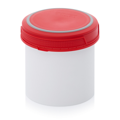 Pot plastique avec couvercle vissant hermétique 650 ml