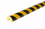 Profilé de protection d’angle Rond A+ – Mousse PU auto-adhésive jaune/noir