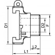 Demi-raccord Express Inox 316 filetage mâle gaz - Laiton