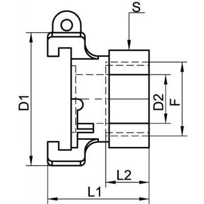 Demi-raccord Express inox 316 taraudage gaz - Laiton