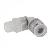 Raccord coudé orientable filetage mâle conique en polypropylène