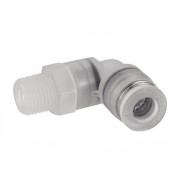Raccord coudé orientable filetage mâle conique en polypropylène