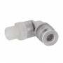 Raccord coudé orientable filetage mâle conique en polypropylène