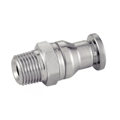 Raccord droit filetage mâle conique inox - Inox de qualité