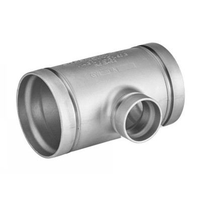 Té iso rainuré réduit inox 316L | Raccordements sans soudure