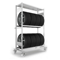 Chariot à pneus mobile - Stockage flexible galvanisé