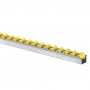 Mini rail à galets thermoplastique à joue diamètre 18/28mm, charge max 15 kg