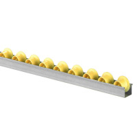 Rail à galets thermoplastique avec joue, diamètre 28/41mm charge maximale 25 kg Rail à galets thermoplastique avec joue, diamètre 28/41mm charge maximale 25 kg