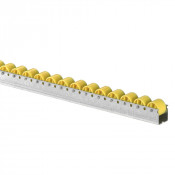 Rail à galets thermoplastique diamètre 30mm, charge maximale 35 kg