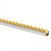 Rail à galets thermoplastique, diamètre de 28mm, charge maxi 25 kg