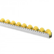 Rails à galets avec joue, diamètre 30/44 mm, charge maxi. 35 kg