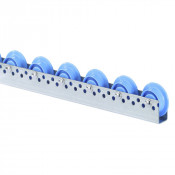 Rails à galets avec joue diamètre 48/66mm, charge 10 daN (kg)