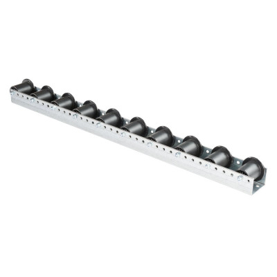 Rails à galets à joue pour palettes