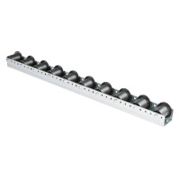 Rails à galets à joue pour palettes