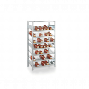 Rayonnage incliné avec séparateurs fil - Stockage modulable