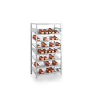 Rayonnage incliné avec séparateurs fil - Stockage modulable
