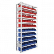 Rayonnage pour bacs à bec - Stockage modulable galvanisé