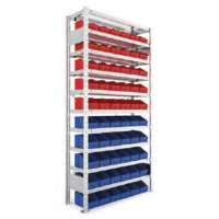 Rayonnage pour bacs à bec - Stockage modulable galvanisé
