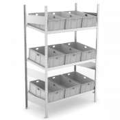 Rayonnage pour Eurobox incliné - Stockage galvanisé