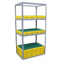 Rayonnage de Rétention Acier Galvanisé 200l - 670x1010mm Rayonnage de Rétention Acier Galvanisé 200l - 670x1010mm