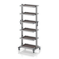 Chariot porte-bacs Euro 60x40 – Hauteur 201,1 cm – avec 5 tablettes Chariot porte-bacs Euro 60x40 – Hauteur 201,1 cm – avec 5 tablettes