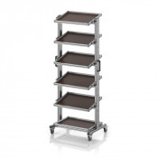 Chariot porte-bacs Euro 60x40 – Hauteur 201,1 cm – avec 6 tablettes inclinées