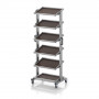 Chariot porte-bacs Euro 60x40 – Hauteur 201,1 cm – avec 6 tablettes inclinées