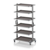 Chariot porte-bacs Euro 80x60 – Hauteur 201,1 cm – avec 5 tablettes Chariot porte-bacs Euro 80x60 – Hauteur 201,1 cm – avec 5 tablettes
