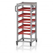 Chariot porte-bacs Euro – Hauteur 134,6 cm – 5  rails