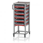 Chariot porte-bacs Euro – Hauteur 134,6 cm – 6 rails, 6  bacs euro