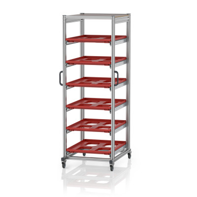 Chariot porte-bacs Euro  – Hauteur 200 cm – 6  rails